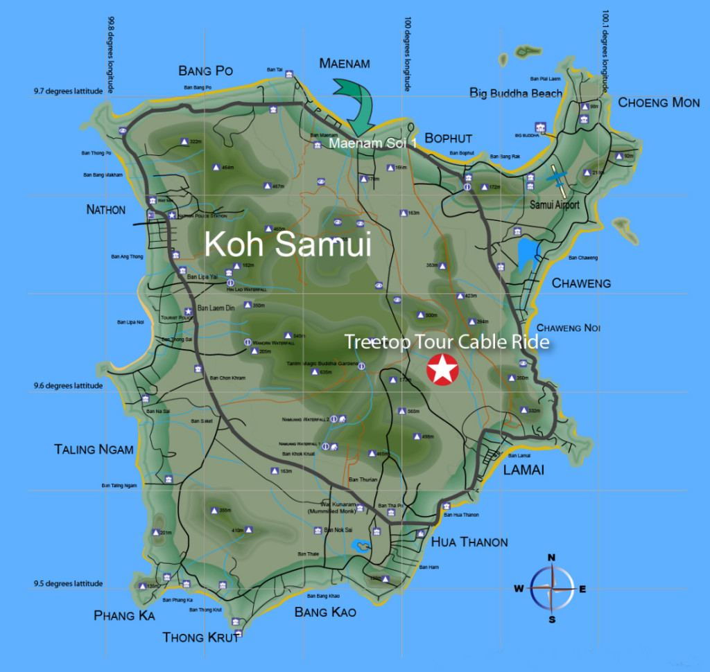 остров самуи на карте в тайланде